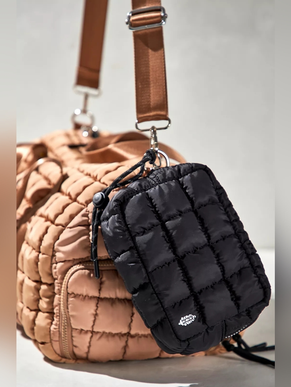 🪷NWOT Free People Quilted Mini Case In Black